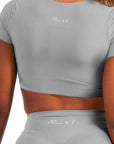 ZIPPED CROPPED TEE