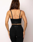 Black Cross Over Crop Tops
