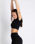 ZIPPED CROPPED TEE