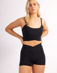 Black Classic Cross Over Shorts Bottoms