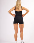 Black Classic Cross Over Shorts Bottoms